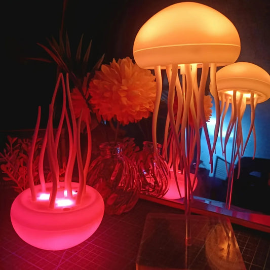 Voice-Controlled LED Jellyfish Night Light, USB Rechargeable